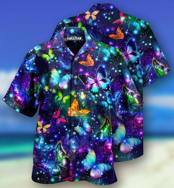 Butterflies Colorful Edition - Hawaiian Shirt - Hawaiian Shirt For Men