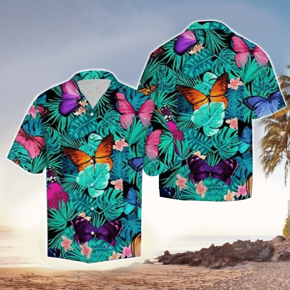 Butterflies Hawaiian Shirt Mens Hawaiian Shirt For Butterflies Lover Shirt For Men and Women