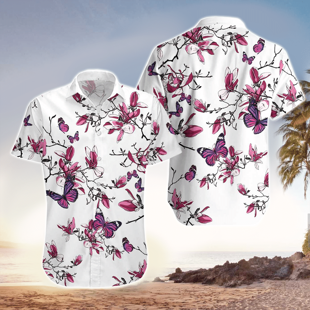 Butterflies Hawaiian Shirt Mens Hawaiian Shirt For Butterflies Lover Shirt for Men and Women