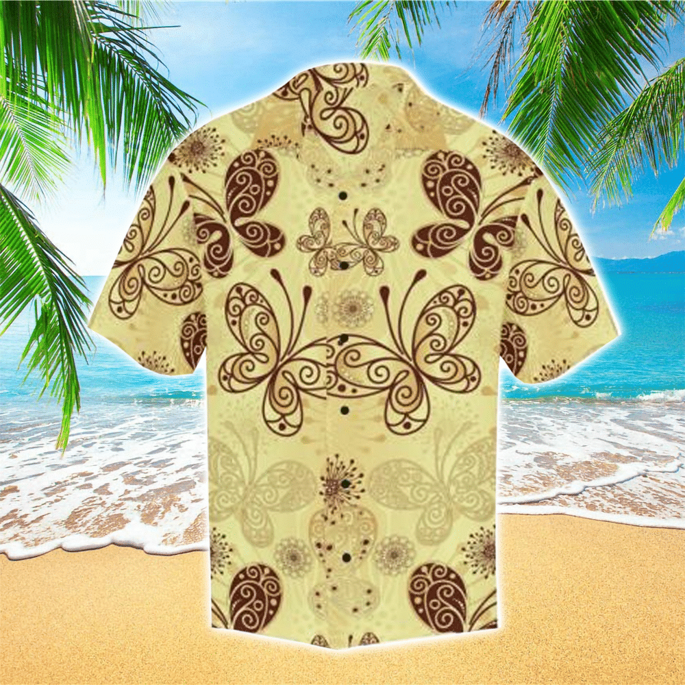 Butterflies Mens Hawaiian Shirt Butterflies Button Up Shirt For Men and Women