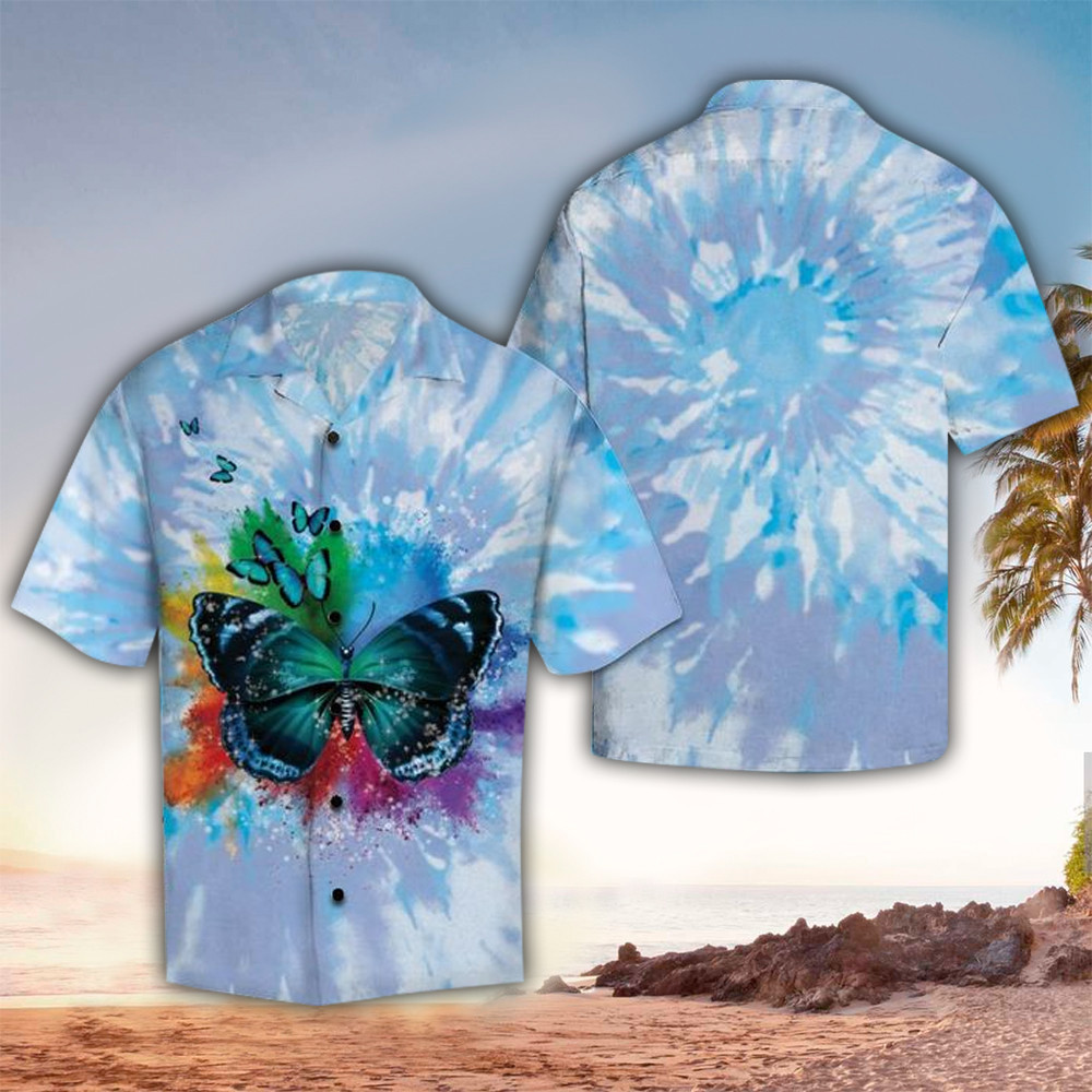 Butterfly Aloha Shirt Hawaiian Shirt For Butterfly Lovers Shirt For Men and Women