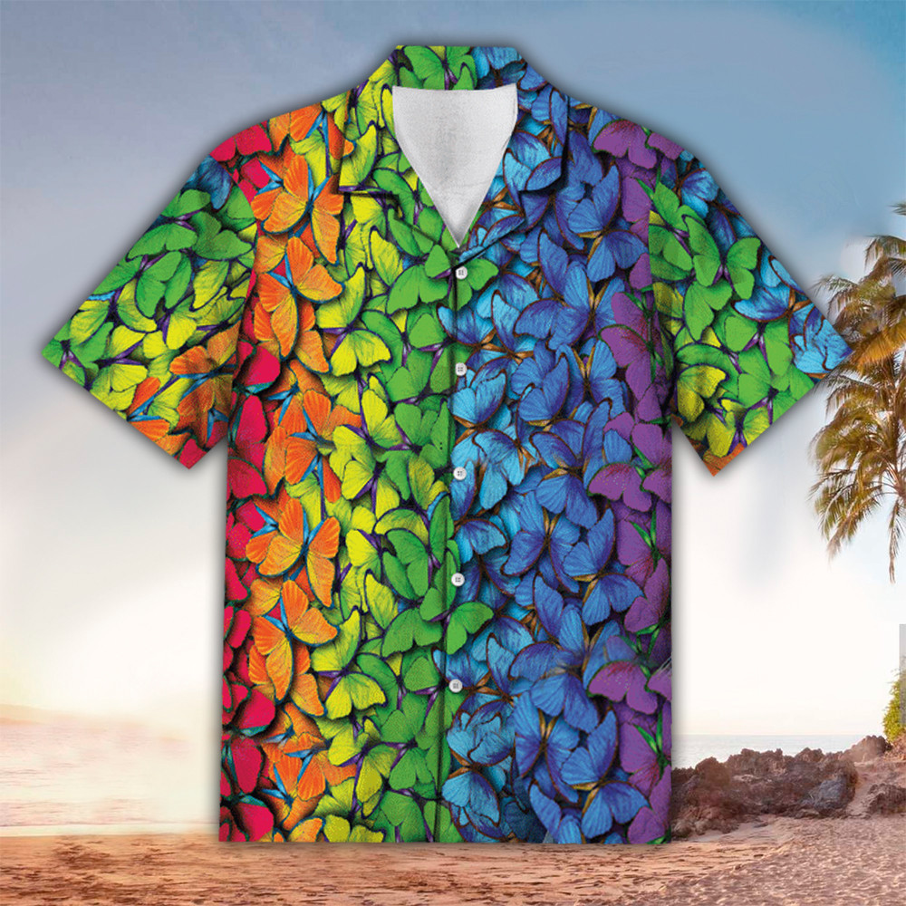 Butterfly Aloha Shirt Perfect Hawaiian Shirt For Butterfly Lover Shirt For Men and Women