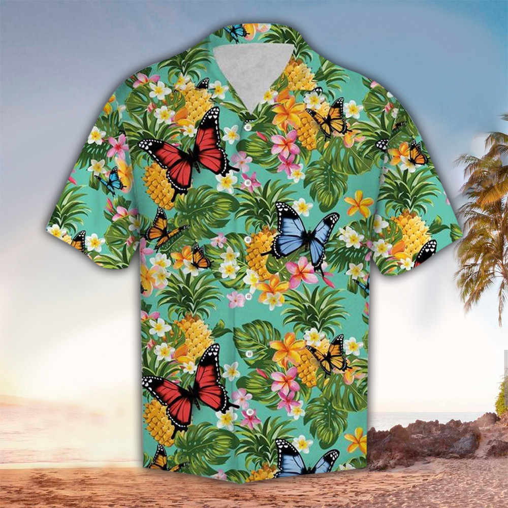 Butterfly Aloha Shirt Perfect Hawaiian Shirt For Butterfly Lover Shirt for Men and Women