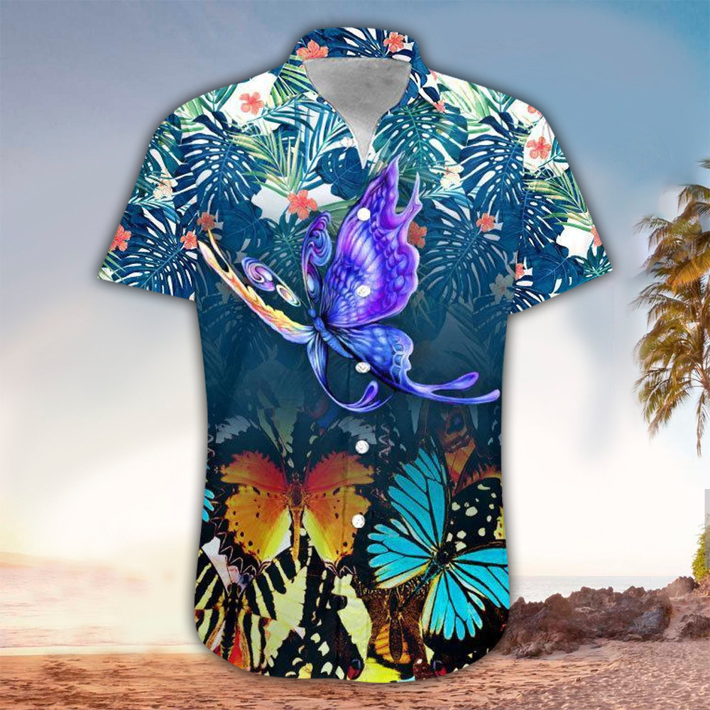 Butterfly Apparel Butterfly Button Up Shirt For Men and Women