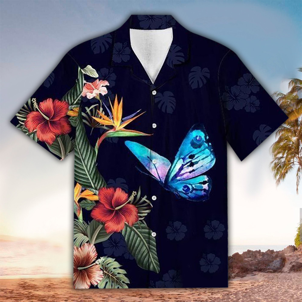 Butterfly Apparel Butterfly Button Up Shirt For Men and Women