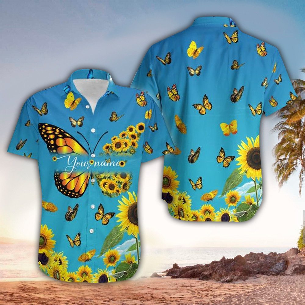 Butterfly Hawaiian Shirt Butterfly Lover Gifts Shirt For Men and Women