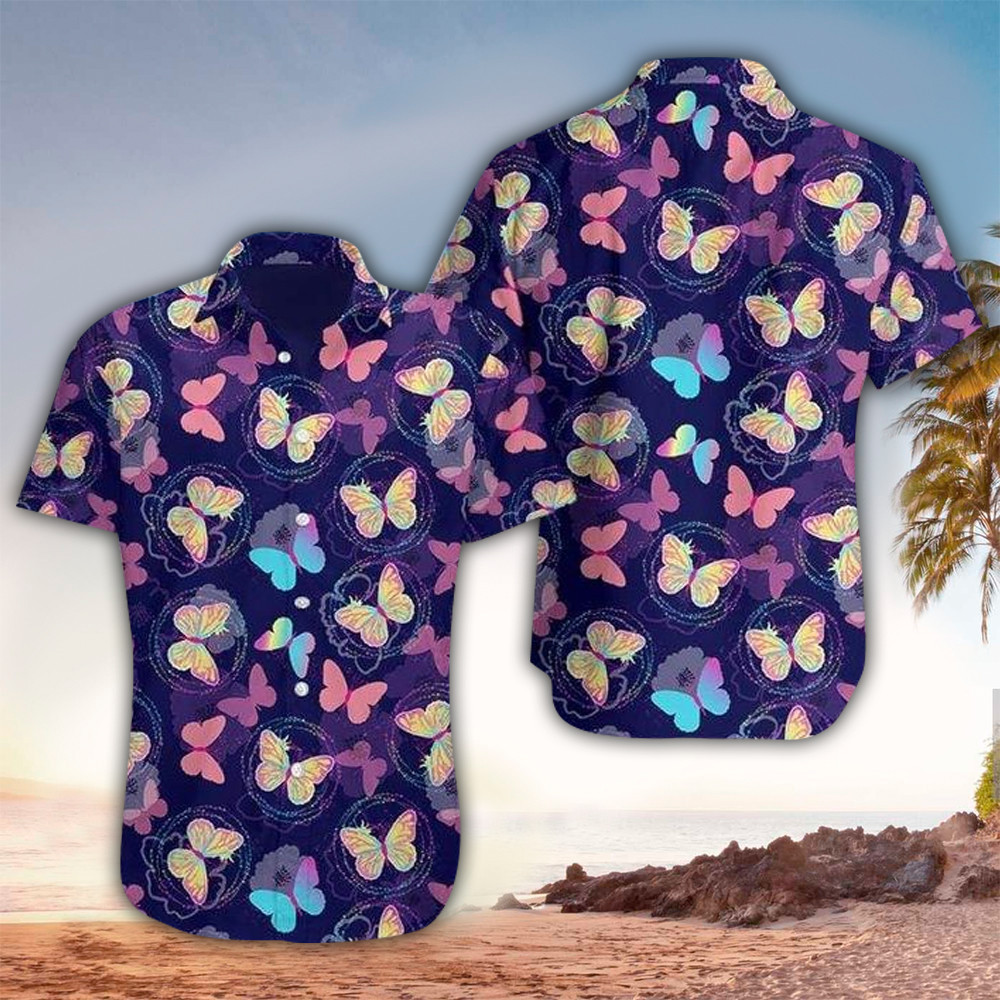 Butterfly Hawaiian Shirt Butterfly Lover Gifts Shirt For Men and Women