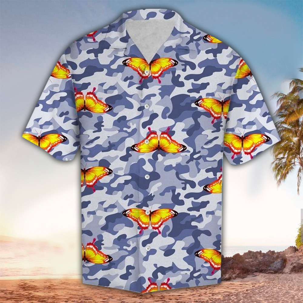 Butterfly Hawaiian Shirt Butterfly Lover Gifts Shirt For Men and Women