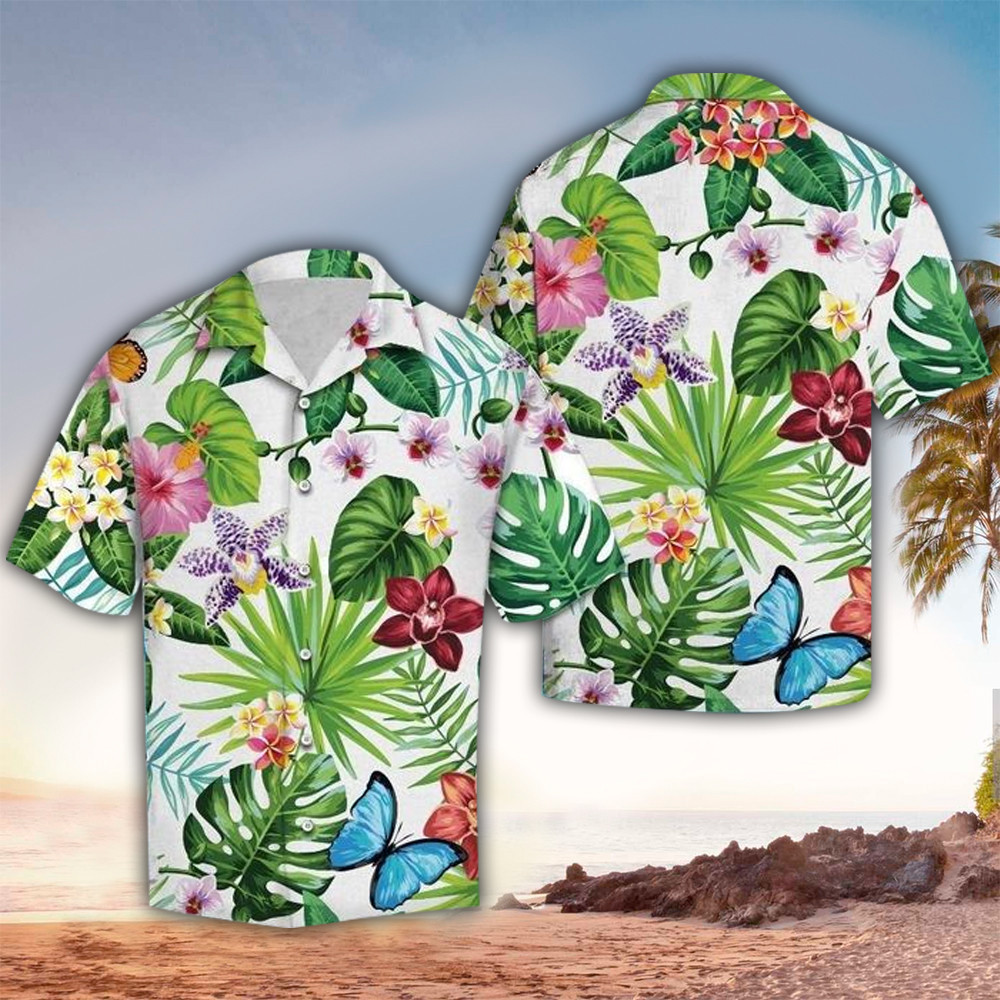 Butterfly Hawaiian Shirt Butterfly Lover Gifts Shirt For Men and Women