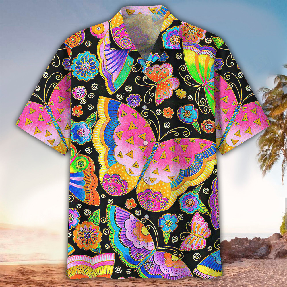 Butterfly Hawaiian Shirt Perfect Butterfly Clothing Shirt For Men and Women