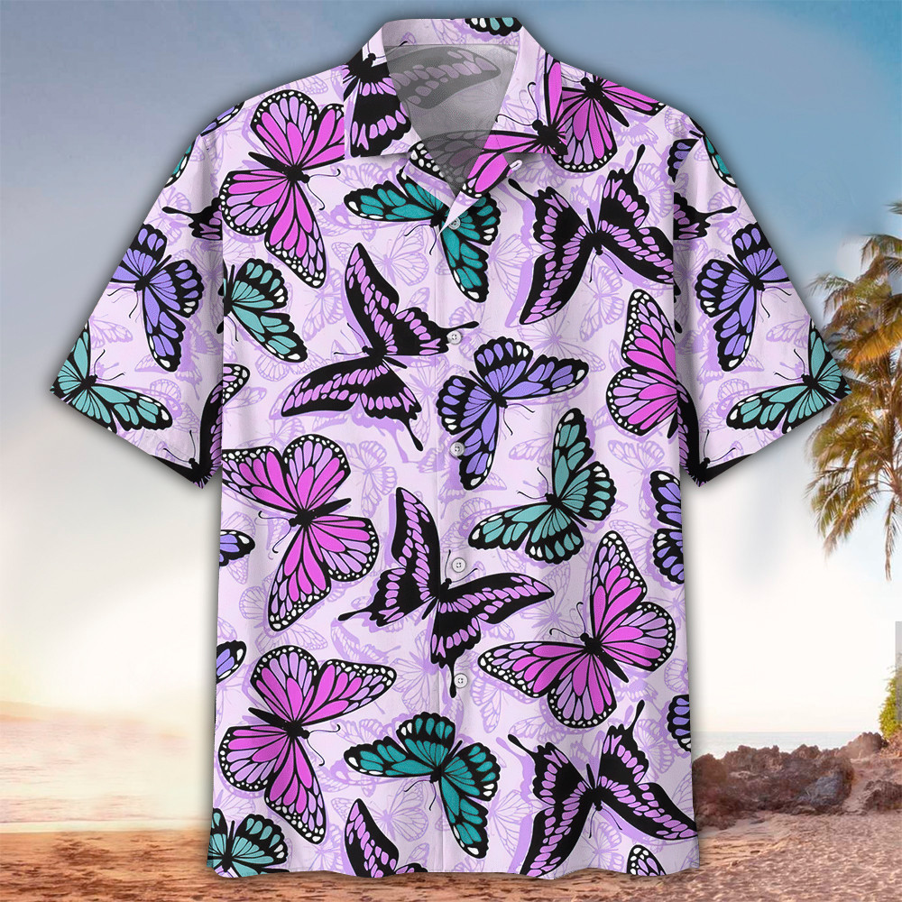 Butterfly Hawaiian Shirt Perfect Butterfly Clothing Shirt For Men and Women