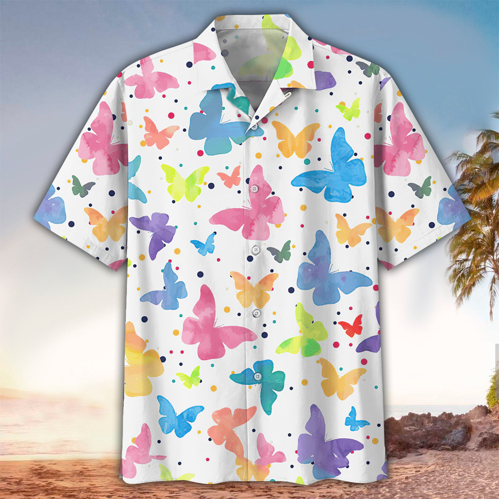 Butterfly Shirt Butterfly Hawaiian Shirt For Butterfly Lovers Shirt For Men and Women