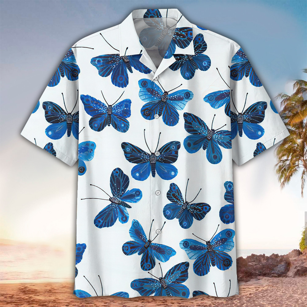 Butterfly Shirt Butterfly Hawaiian Shirt For Butterfly Lovers Shirt For Men and Women