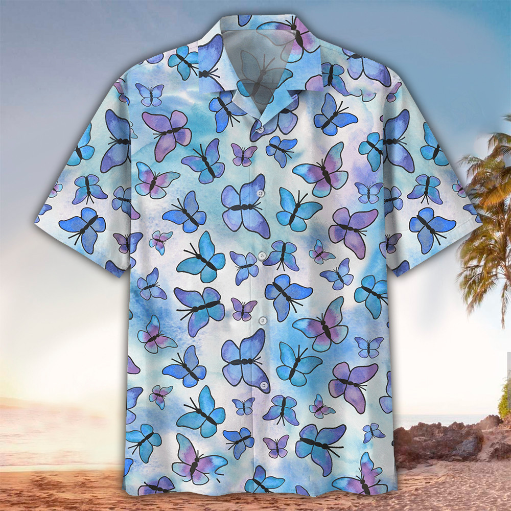 Butterfly Shirt Butterfly Hawaiian Shirt For Butterfly Lovers Shirt For Men and Women