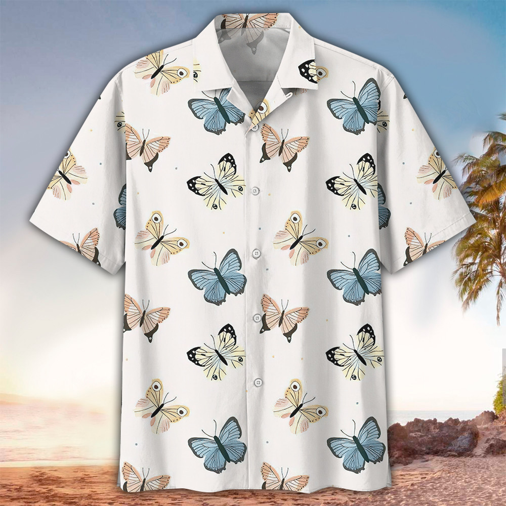 Butterfly Shirt Butterfly Hawaiian Shirt For Butterfly Lovers Shirt For Men and Women