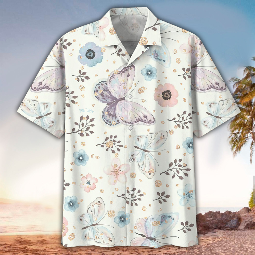 Butterfly Shirt Butterfly Hawaiian Shirt For Butterfly Lovers Shirt For Men and Women