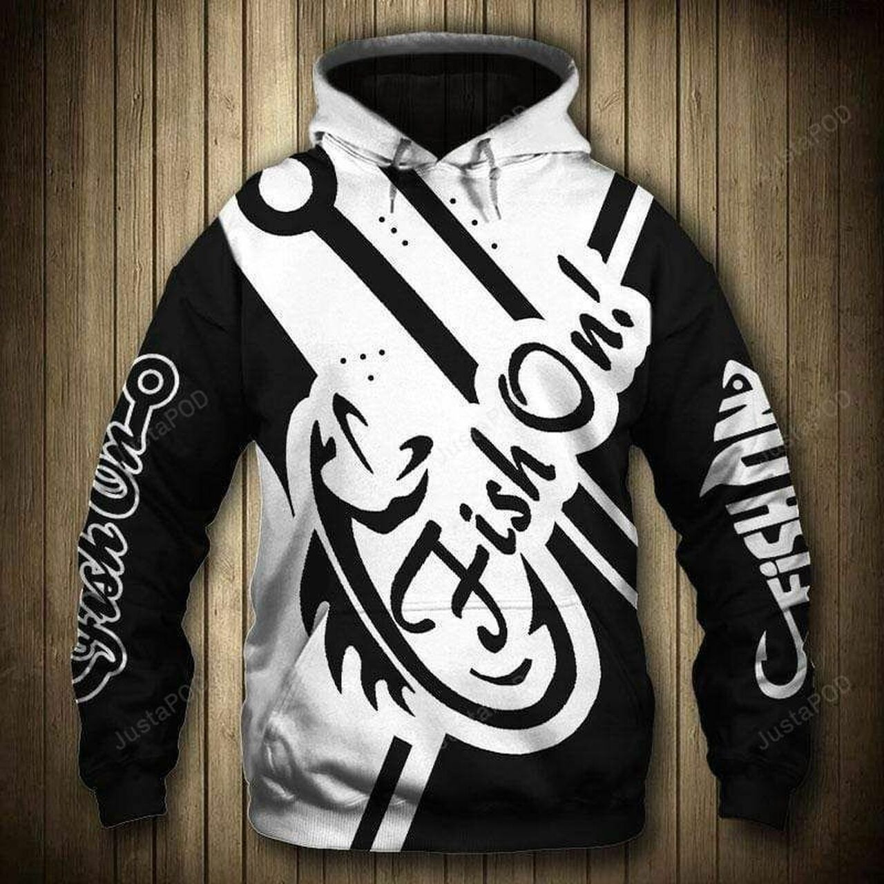 Bw Fish On 3d All Over Print Hoodie, Zip-up Hoodie