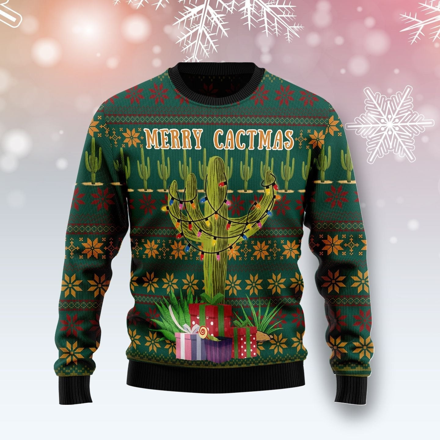 Cactus Ugly Christmas Sweater Ugly Sweater For Men Women