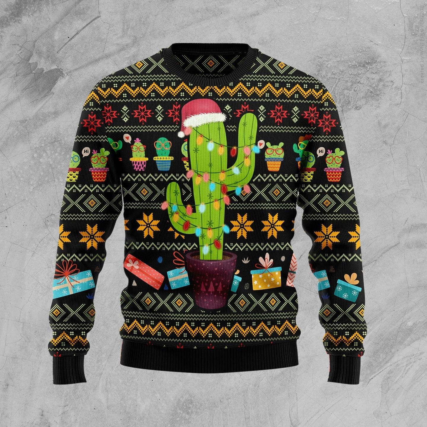 Cactus Xmas Ugly Christmas Sweater Ugly Sweater For Men Women, Holiday Sweater