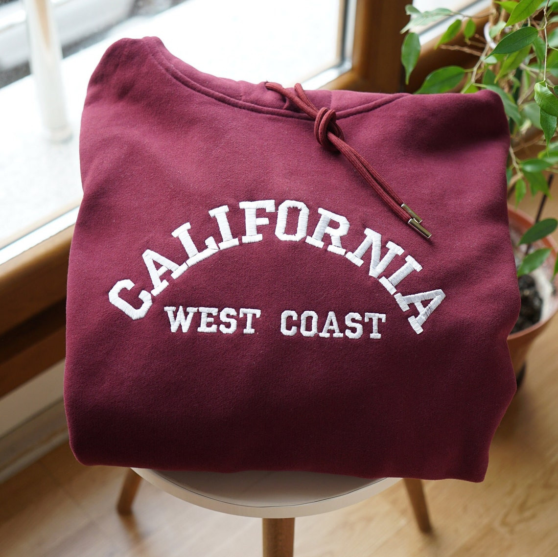 California Embroidered Sweatshirt Hoodie Trendy California Hoodie West Coast Sweater State Sweatshirtretro Sweatshirt Vintage Sweater