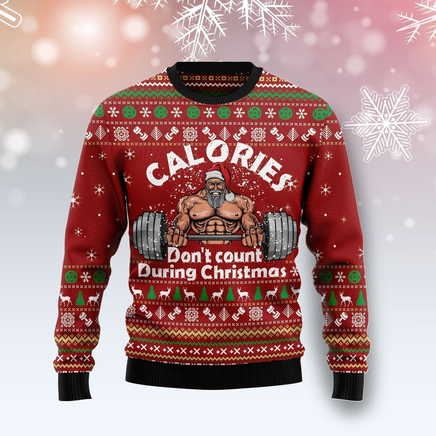 Calories Dont Count Ugly Christmas Sweater Ugly Sweater For Men Women