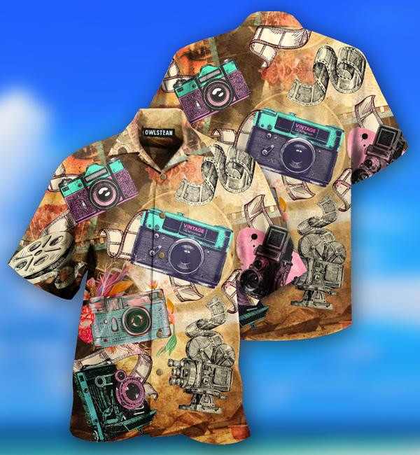 Camera Look At Old Cameras Limited Edition - Hawaiian Shirt - Hawaiian Shirt For Men