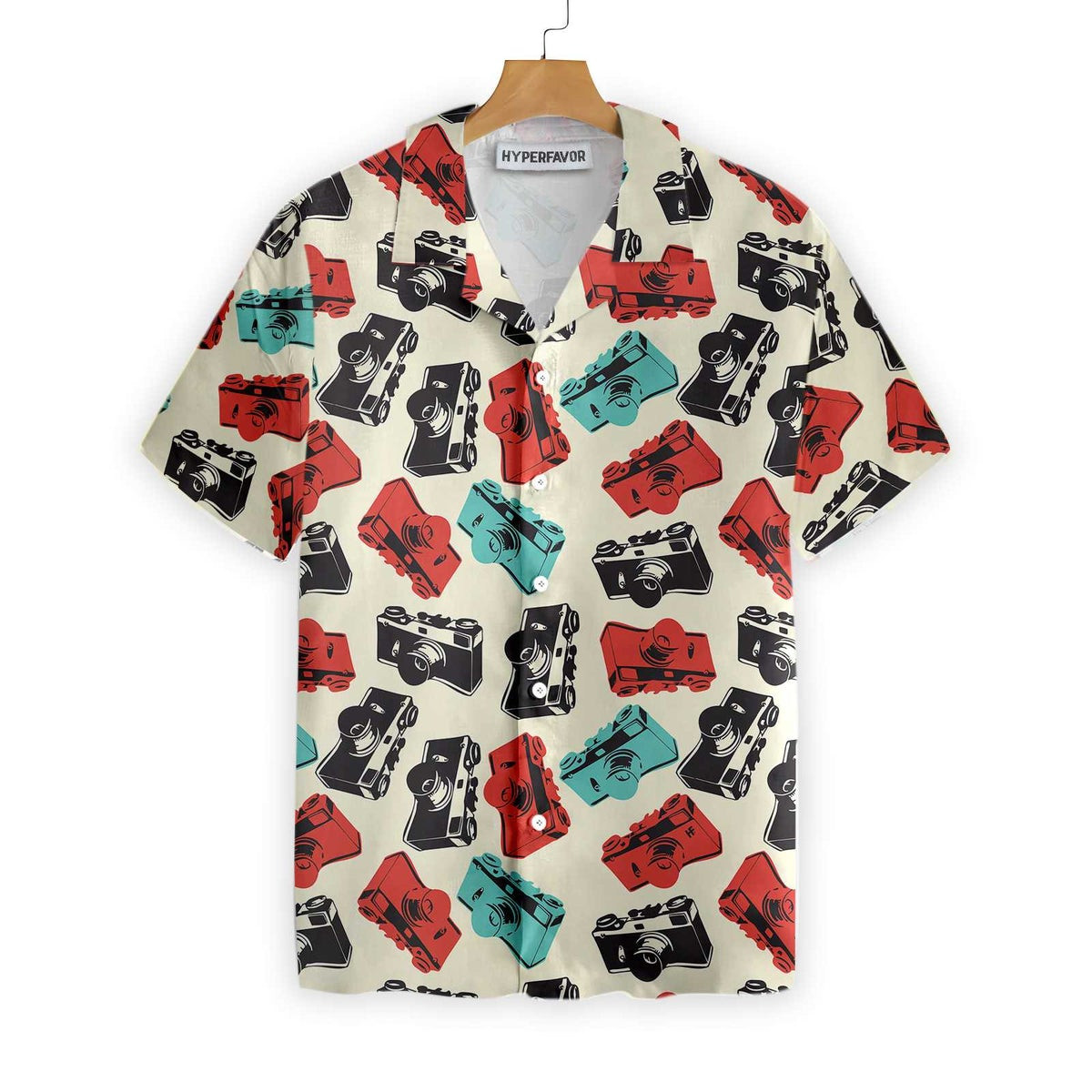 Camera Seamless Pattern Shirt For Men Hawaiian Shirt