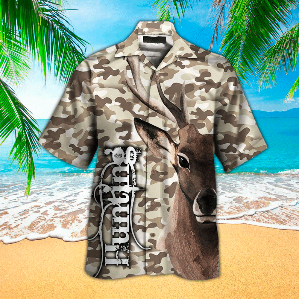 Camo Hawaiian Shirt Camo Button Up Shirt For Men and Women