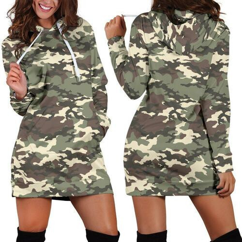 Camo Hoodie Dress Sweater Dress Sweatshirt Dress 3d All Over Print For Women Hoodie