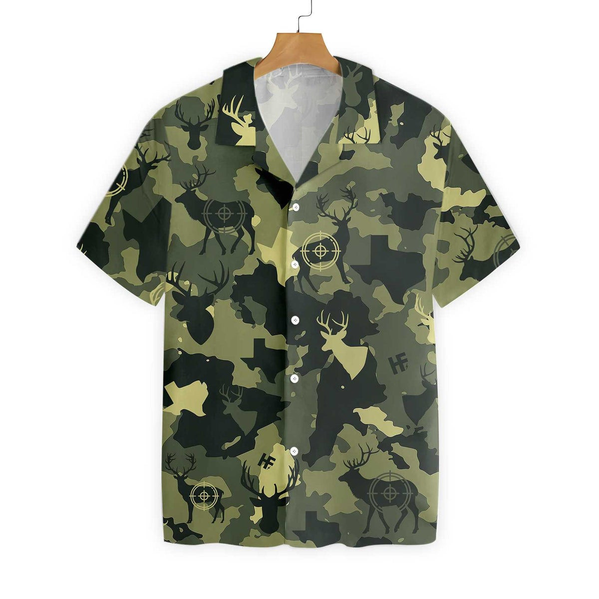 Camouflage Deer Texas Gun Hunting Hawaiian Shirt Short Sleeve Texas ...