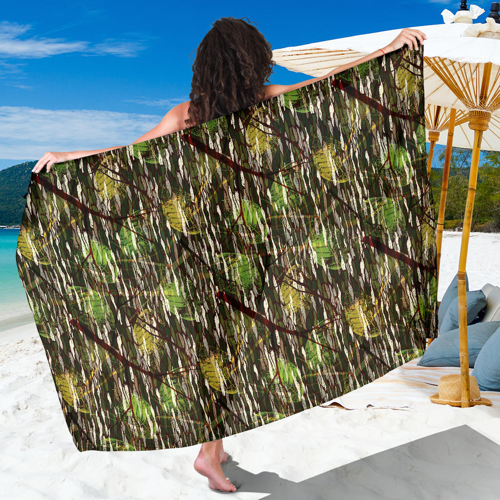 Camouflage Realtree Pattern Print Sarong Cover Up Camouflage Realtree Pareo Wrap Skirt Dress