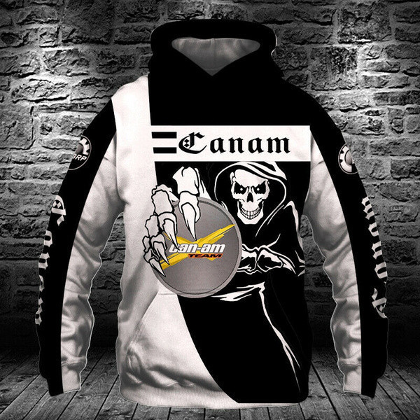Can Am Men Hoodie 3D Skull So Cool Size S 5XL
