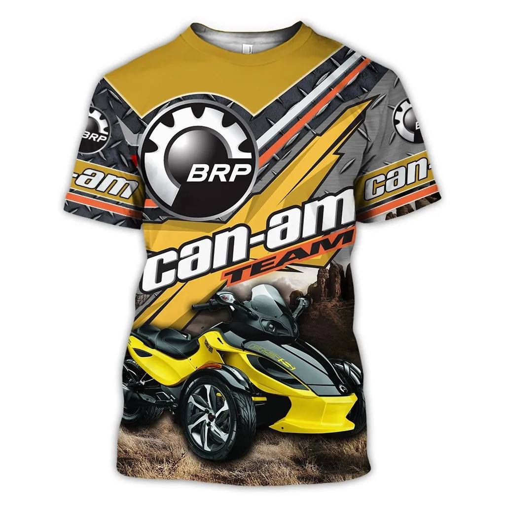 Can Am Team BRP Off Road Yellow 3D All Over Printed T Shirt