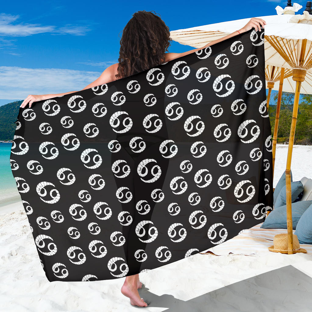 Cancer Zodiac Pattern Print Sarong Cover Up Cancer Zodiac Pareo Wrap Skirt Dress