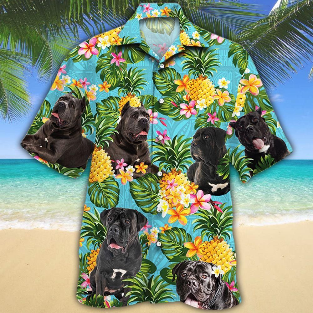 Cane Corso Dog Lovers Pineapple Aloha Hawaiian Shirt Colorful Short Sleeve Summer Beach Casual Shirt For Men And Women