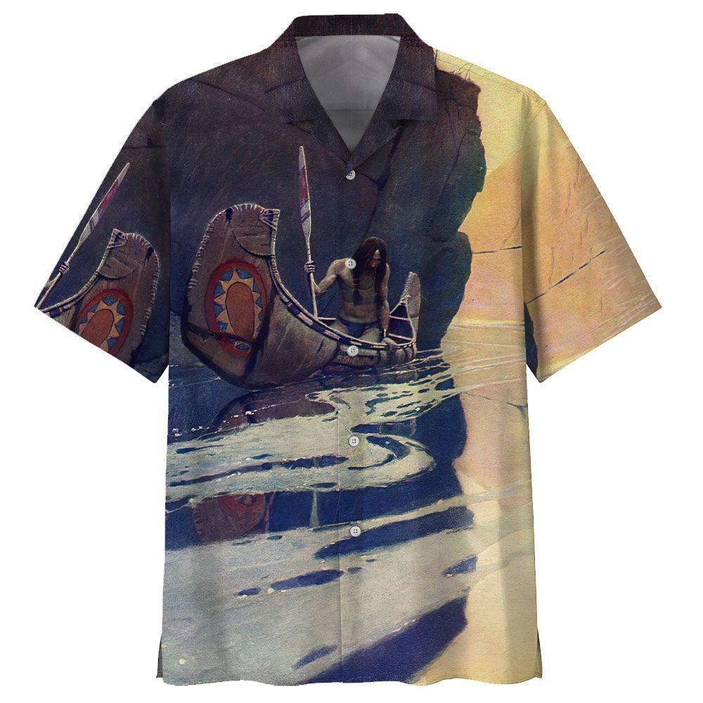 Canoeing Aloha Hawaiian Shirt Colorful Short Sleeve Summer Beach Casual Shirt For Men And Women