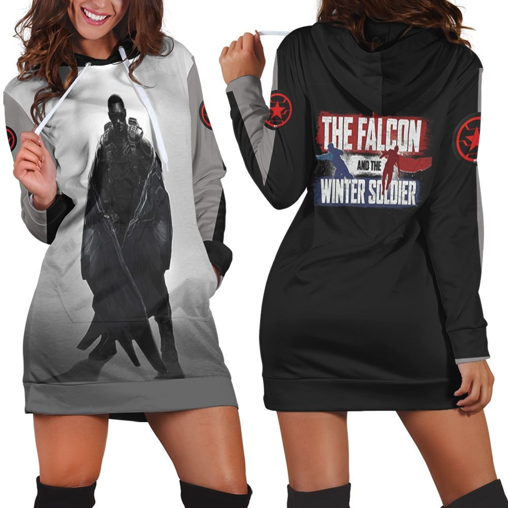 Captain America And The Winter Soldier Saving The World From The War Hoodie Dress Sweater Dress Sweatshirt Dress