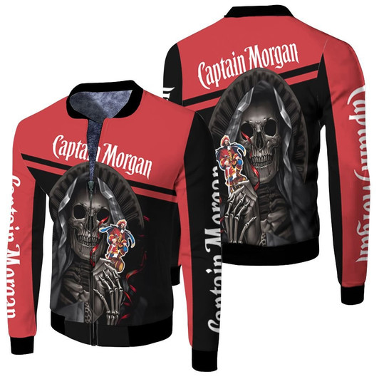 Captain Morgan Skull Maiden Fleece Bomber Jacket