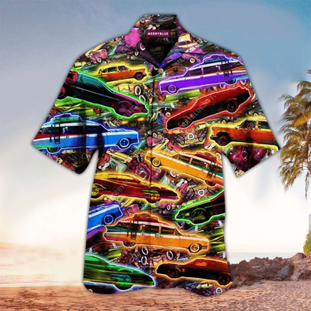 Car Hawaiian Shirt Car Button Up Shirt For Men and Women