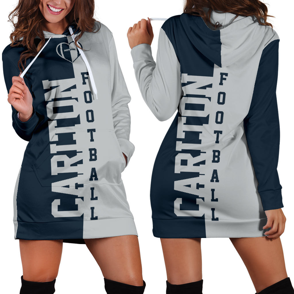 Carlton Football Hoodie Dress 3d All Over Print For Women Hoodie