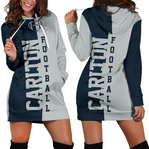 Carlton Football Hoodie Dress Sweater Dress Sweatshirt Dress 3d All Over Print For Women Hoodie