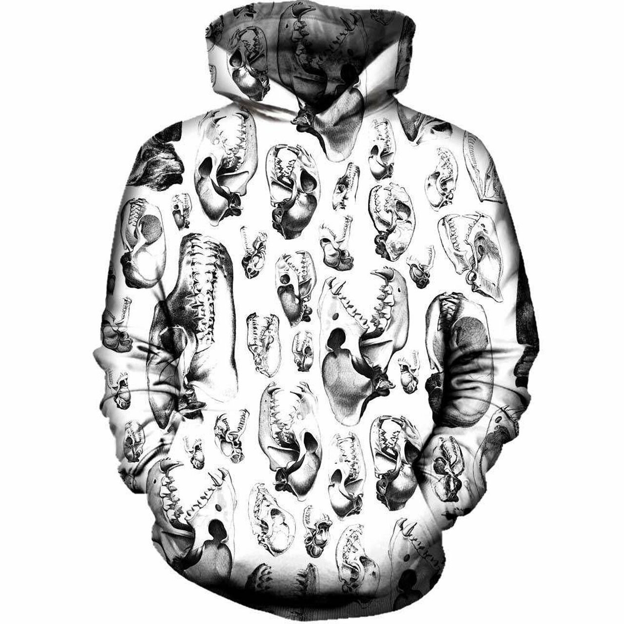 Carnivore White 3d All Over Printed Hoodie