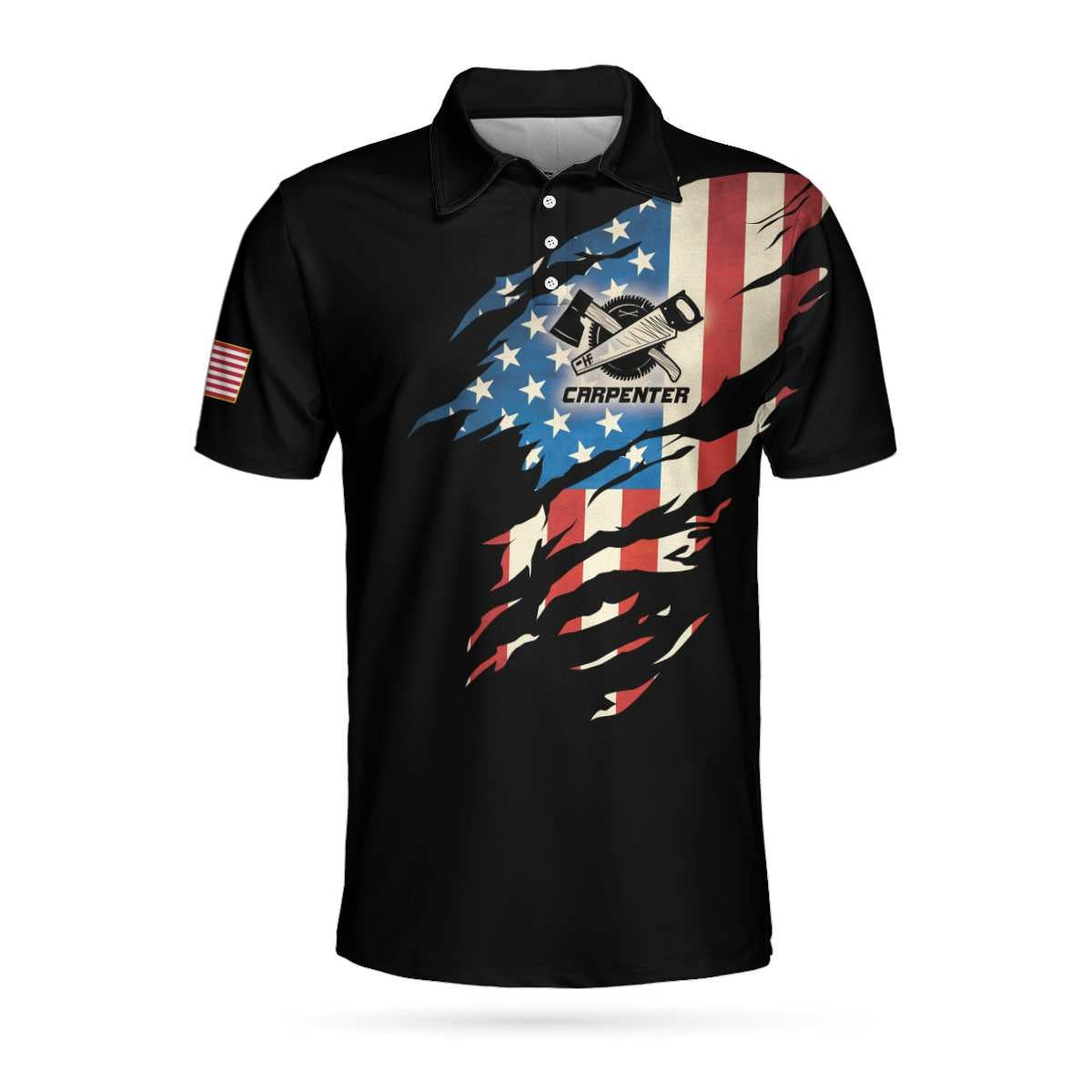 Carpenter My Craft Allows Me To Build Anything Polo Shirt Ripped American Flag Polo Shirt Best Carpenter Shirt For Men