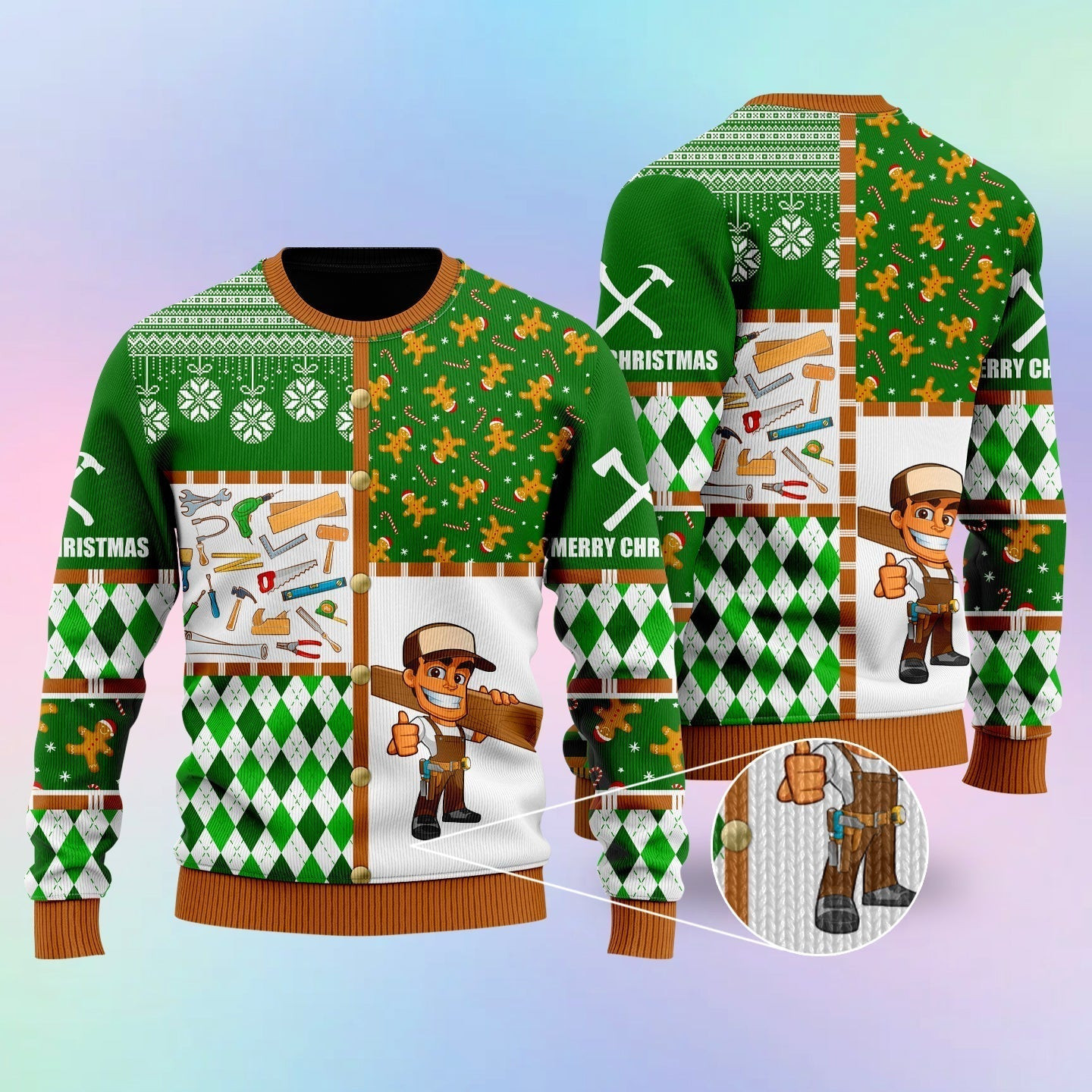 Carpenter Ugly Christmas Sweater Ugly Sweater For Men Women