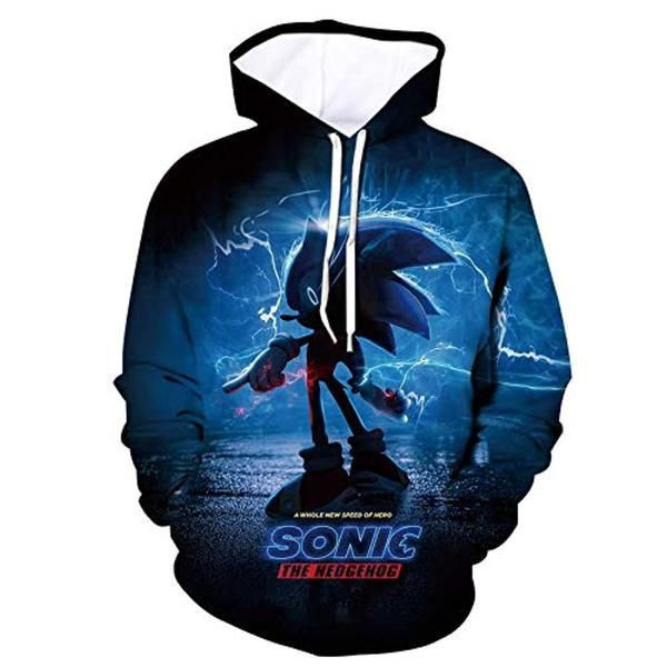 Cartoon Games Sonic 3D All Over Print Hoodie