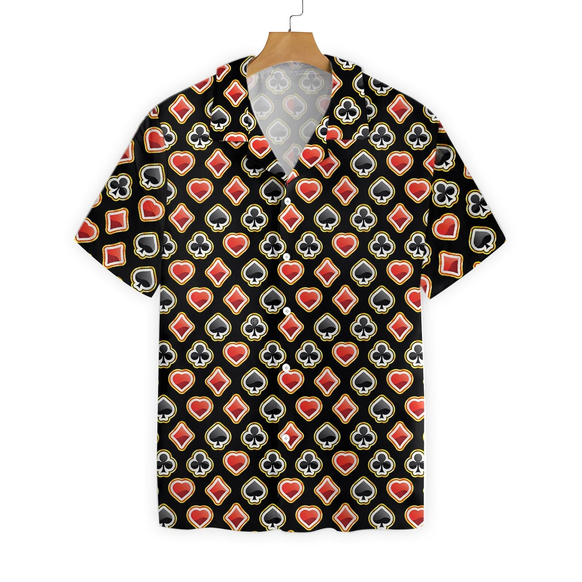 Casino Poker Black Background Hawaiian Shirt