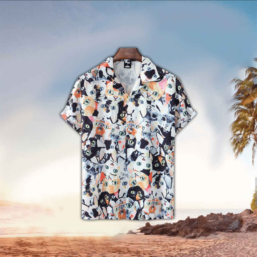 Cat Aloha Shirt Hawaiian Shirt For Cat Lovers Shirt for Men and Women