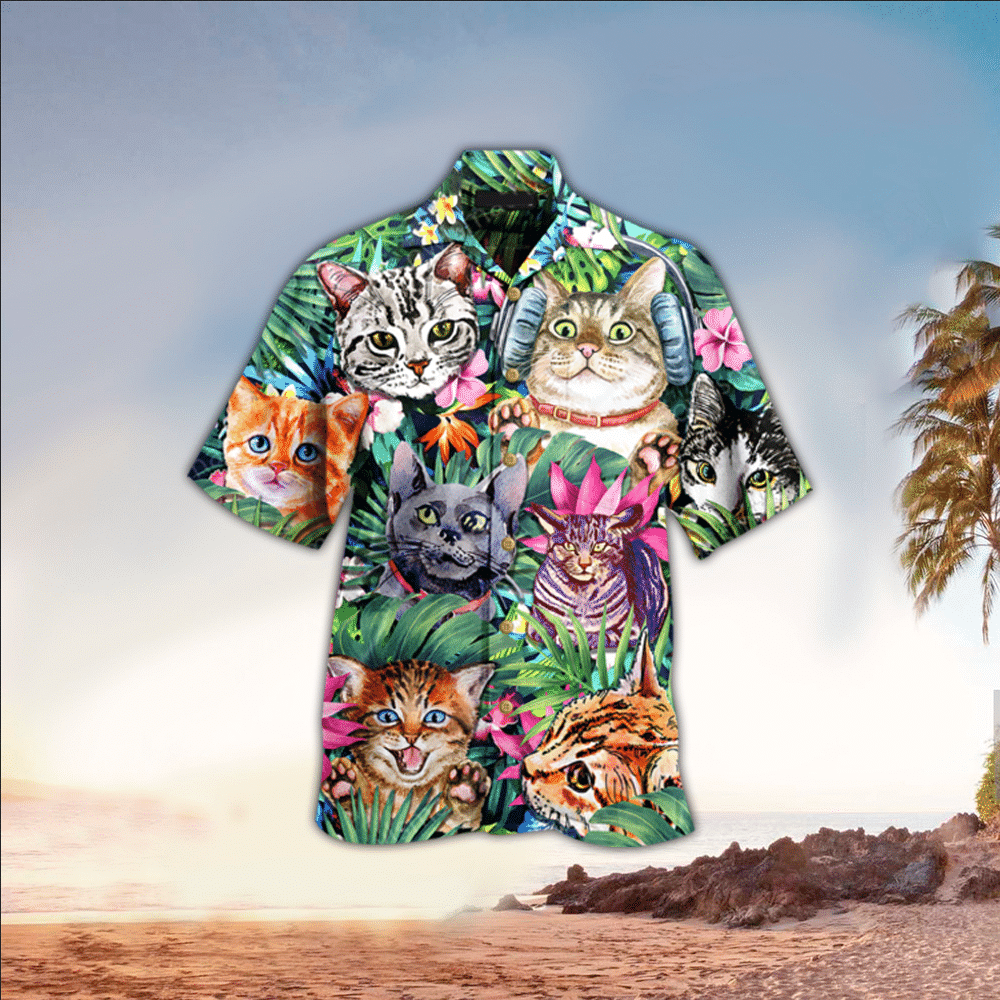 Cat Aloha Shirt Hawaiian Shirt For Cat Lovers Shirt for Men and Women