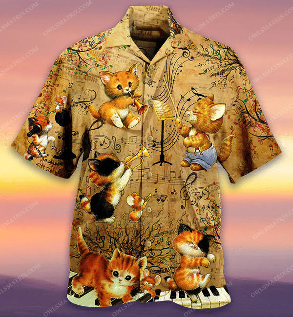 Cat Baby Love Music Limited Edition - Hawaiian Shirt Hawaiian Shirt For Men