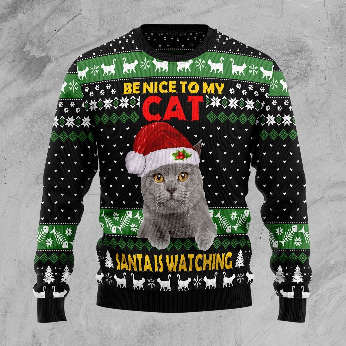 Cat Be Nice Ugly Christmas Sweater Ugly Sweater For Men Women